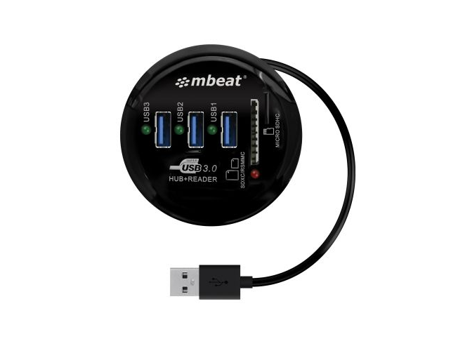 mbeat Portable USB 3.0 Hub and Card Reader