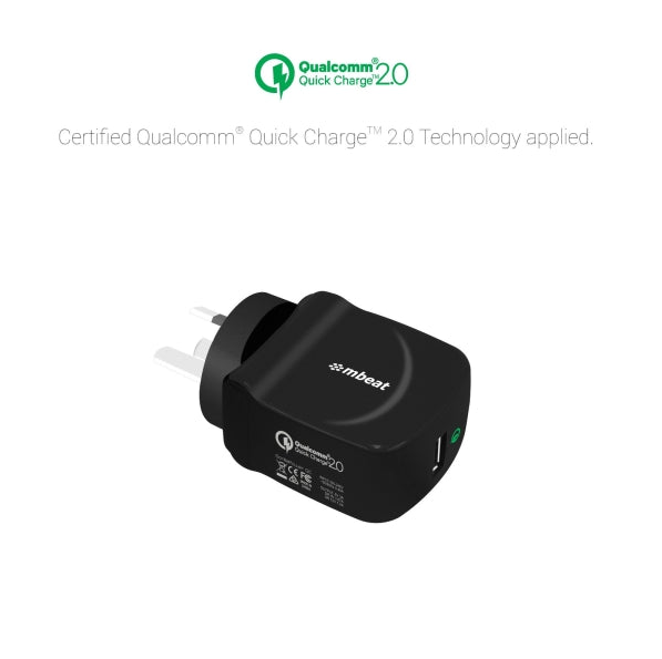 Mbeat Gorilla Power QC Quick Charge 2.0 USB Wall Charger