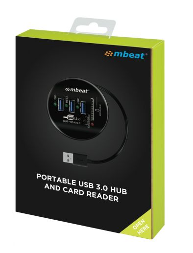 mbeat Portable USB 3.0 Hub and Card Reader