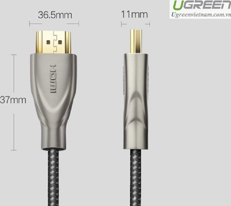 UGREEN HDMI Carbon Fiber Zinc Alloy Cable 2m (Gray)  - CLEARANCE