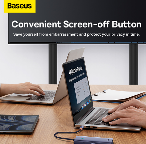 Baseus UltraJoy Series 5-Port HUB AIR Space Grey（Type-C to HDMI4K@60Hz*1+USB3.0*2+PD*1+RJ45*1）