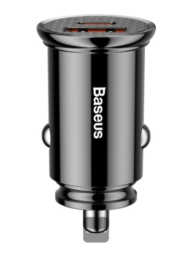 Baseus Circular Plastic A+C 30W PPS Car Charger Black