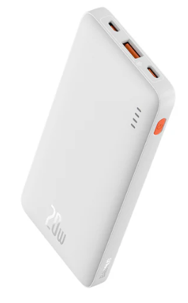 OS-Baseus Airpow Fast Charge Power Bank 10000mAh 20W White（With Simple Series Charging Cable USB to Type-C 30cm White）