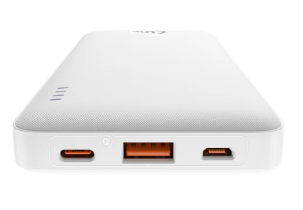 OS-Baseus Airpow Fast Charge Power Bank 10000mAh 20W White（With Simple Series Charging Cable USB to Type-C 30cm White）