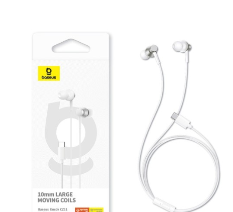 Baseus Encok CZ11 Wired Earphones Moon White