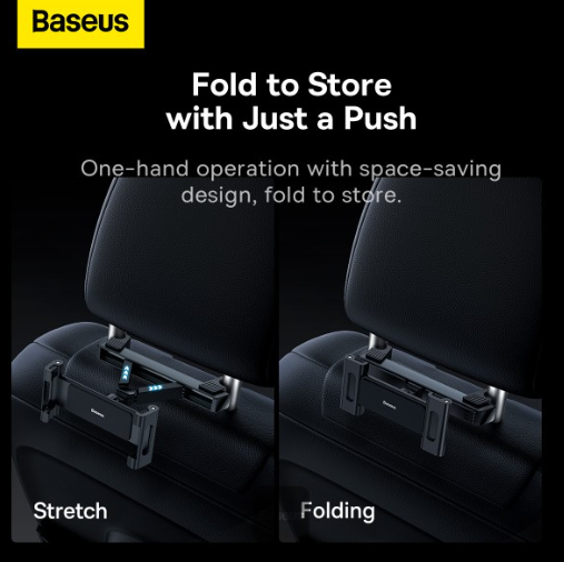 Baseus Backseat Car Mount Tablet Holder Black