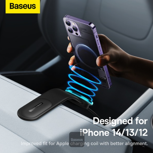 Baseus C02 Pro Series Magnetic Wireless Charging Car Phone Mount Black