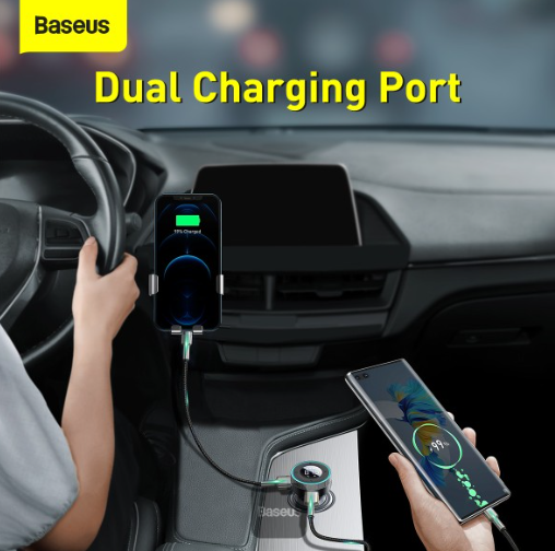 Baseus FM Transmitter & Car Wireless  Charger (Wireless 5.0+5V/3.4A) Black