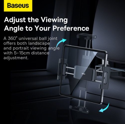 Baseus Backseat Car Mount Tablet Holder Black