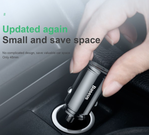 Baseus Circular Plastic A+C 30W PPS Car Charger Black