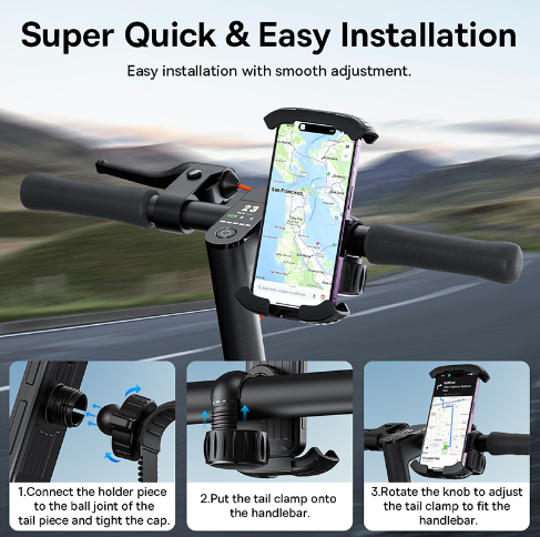 Baseus QuickGo Series Bike Phone Mount Cluster Black