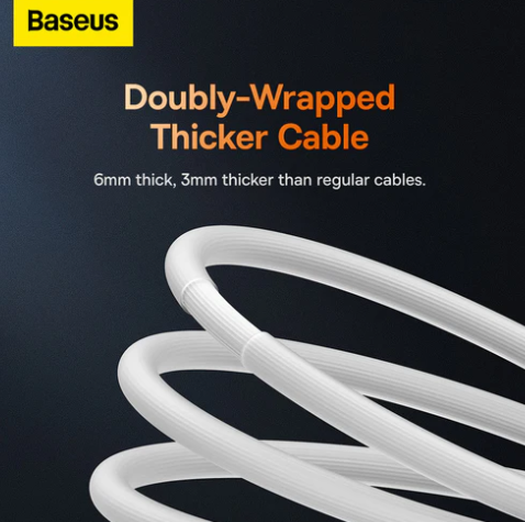 Baseus Dynamic Series Fast Charging Data Cable Type-C to Type-C 100W 1m White