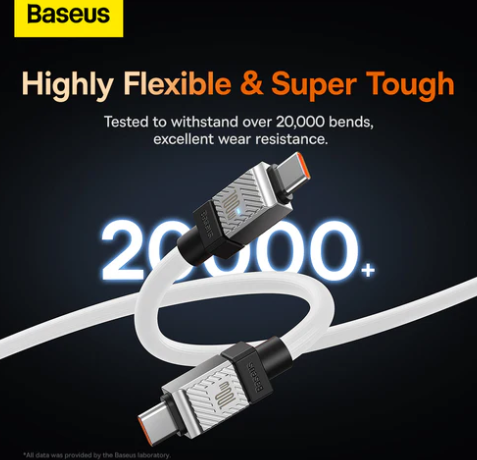 Baseus Dynamic Series Fast Charging Data Cable Type-C to Type-C 100W 1m White