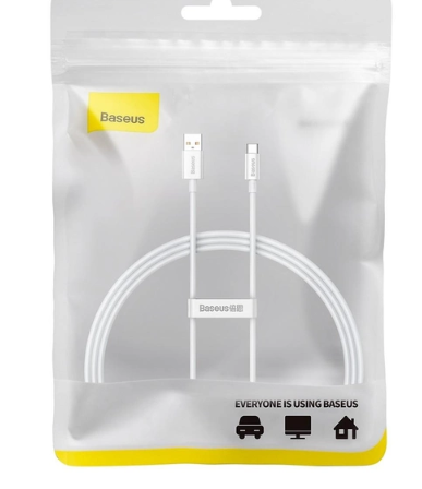 Baseus Superior Series Fast Charging Data Cable USB to Type-C 100W 1m Moon White