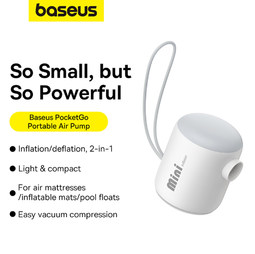 Baseus PocketGo Portable Air Pump Stellar White