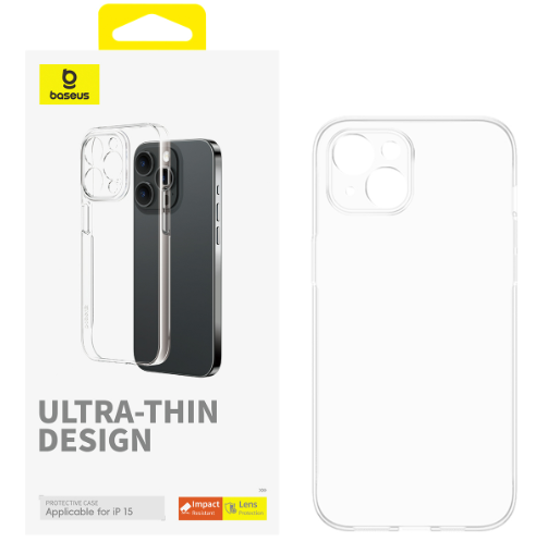 OS-Baseus Lucent Series Phone Case for IPhone 15 Pro Max, Clear