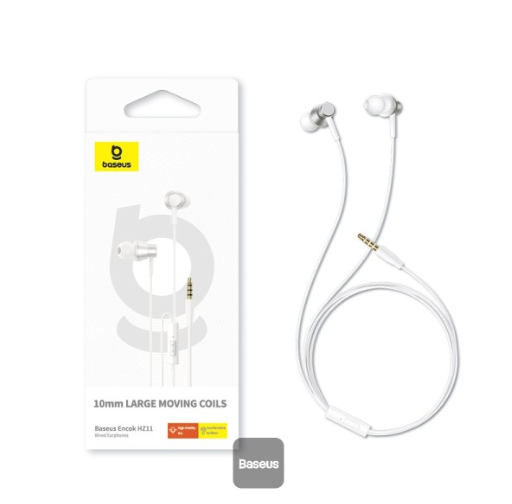 Baseus Encok HZ11 Wired Earphones Moon White