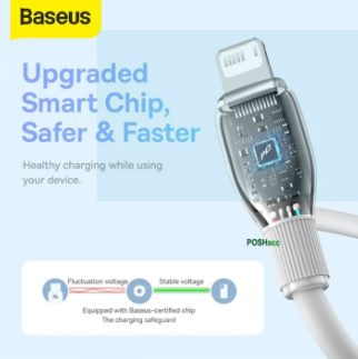 Baseus Pudding Series Fast Charging Cable USB to iPhone 2.4A 1.2m Stellar White