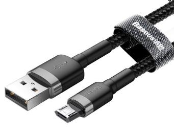 Baseus Cafule Cable Usb For Micro 2.4A 0.5M Gray+Black