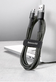 Baseus Cafule Cable Usb For Micro 2.4A 0.5M Gray+Black