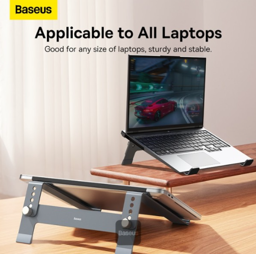 Baseus UltraStable Series Desktop Laptop Stand (4-Gear Adjustable) Space Grey