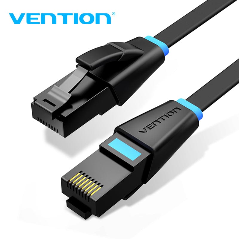 Vention Flat Cat.6 UTP Patch Cable 1M Black