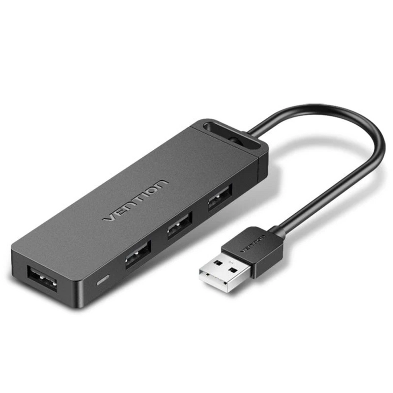 Vention 4-Port USB 2.0 Hub With Power Supply 0.15M Black