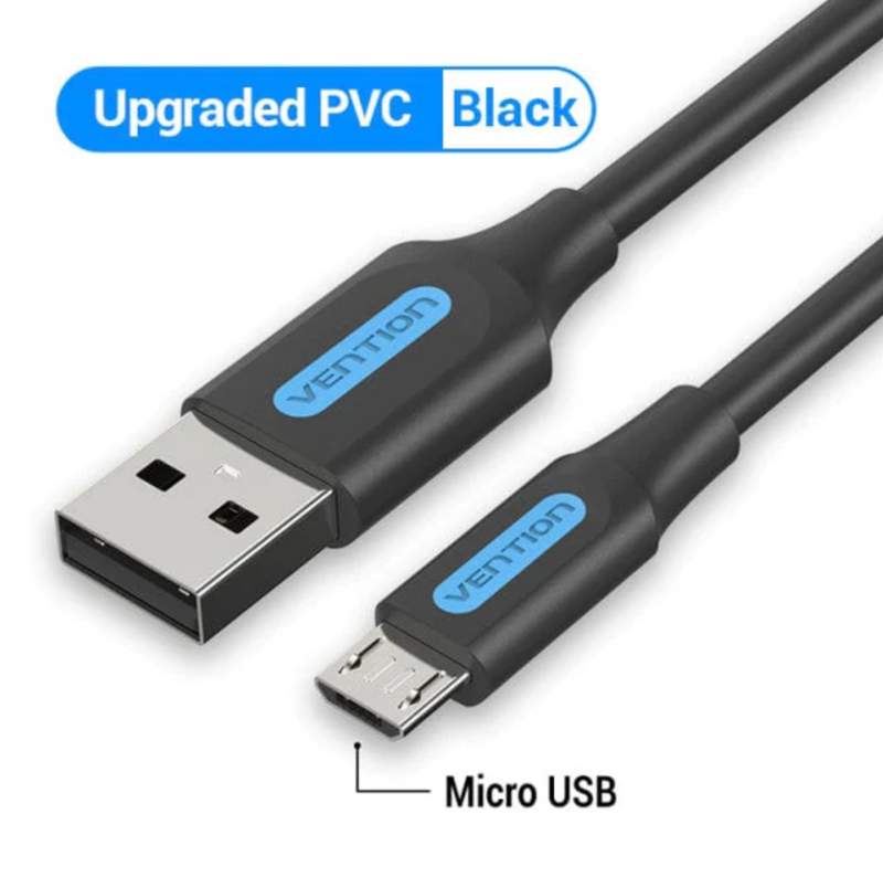 Vention USB 2.0 A Male to Micro-B Male 3A Cable 2M Black