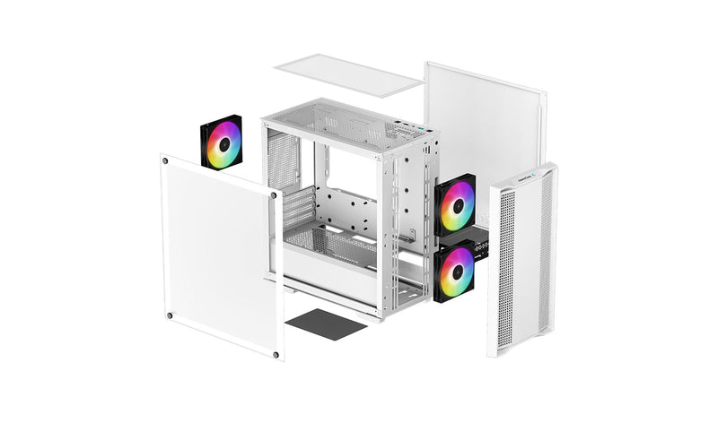 Deepcool CC360 ARGB Micro-ATX Case Mid Tower Case White