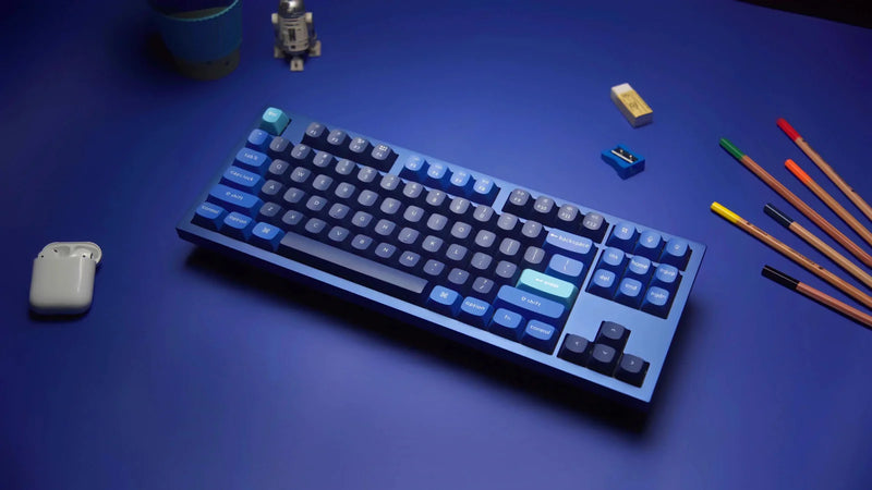 Keychron Q3 ANSI 80% TKL Layout 87 Key Blue Full Assembled - Brown Switch RGB Hot-Swap Gateron G pro Mechanical Wired Normal Profile QMK Custom Keyboard