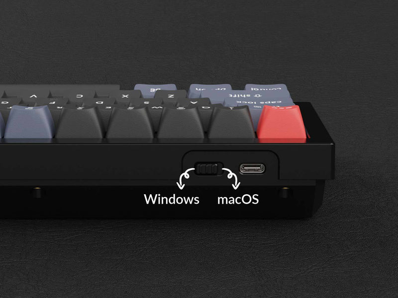 Keychron Q4 ANSI 60% Layout 61 Key Blue Full Assembled - Brown Switch RGB Hot-Swap Gateron G pro Mechanical Wired Normal Profile QMK Custom Keyboard