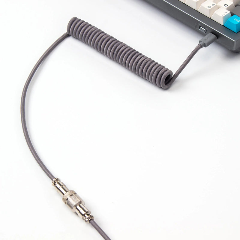 Keychron Coiled Type-C Cable - Grey