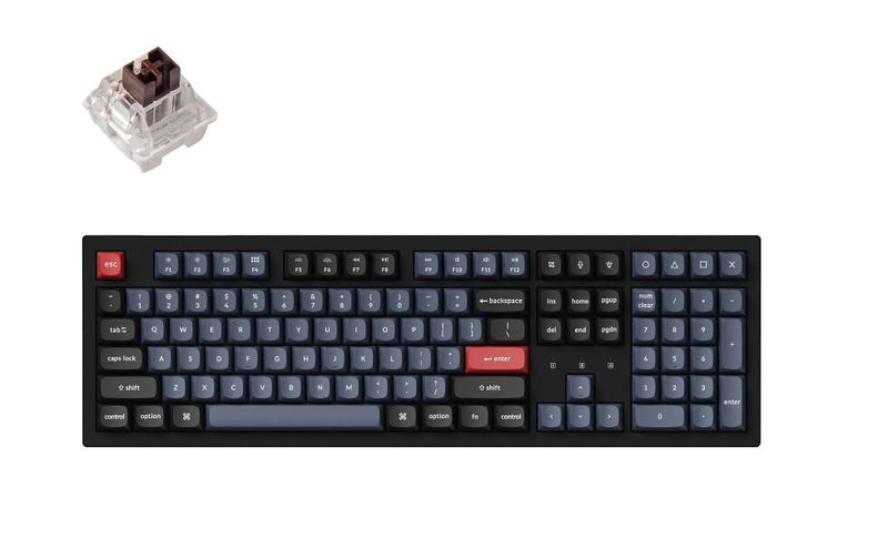 Keychron K10P-H3, 100% Full Size Layout 104 Keys, Brown Switch, RGB Hot-Swap, K Pro Mechanical, QMK, Wireless Keyboard Pro