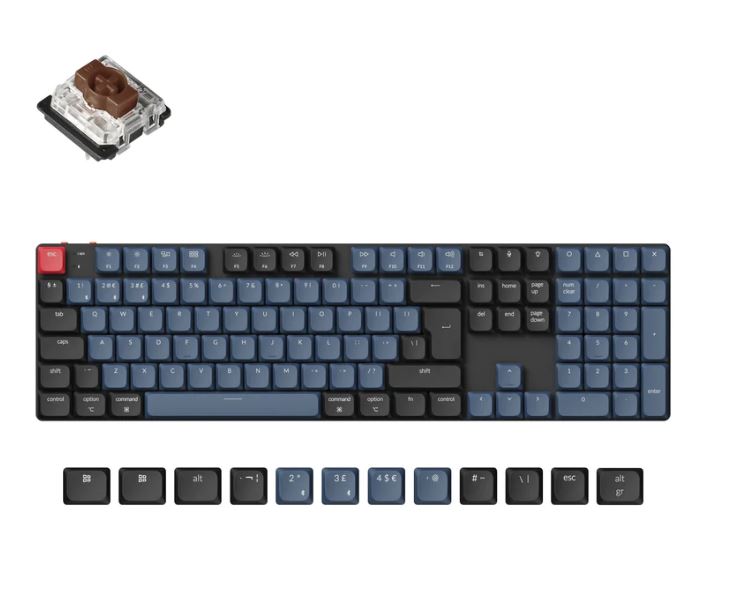 Keychron K5P-H3 100%  Full Size Layout, Brown Switch,  RGB Backlight, Black, Hot Swap, QMK/VIA Wireless ,Mechanical Keyboard Pro