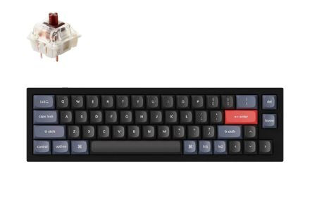 Keychron Q9-C3 40% Layout 52 Keys, Brown Switch, RGB, Black Frame, Hot-Swap, QMK, Gateron G Pro, Mechanical Wired Keyboard