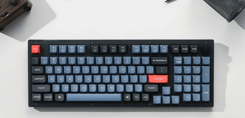 Keychron V5-C1, 96% Layout 100 Keys, Red Switch, RGB, Frosted Black Frame, Hot-Swap, Keychron Pro, Mechanical Wired Keyboard, With Knob