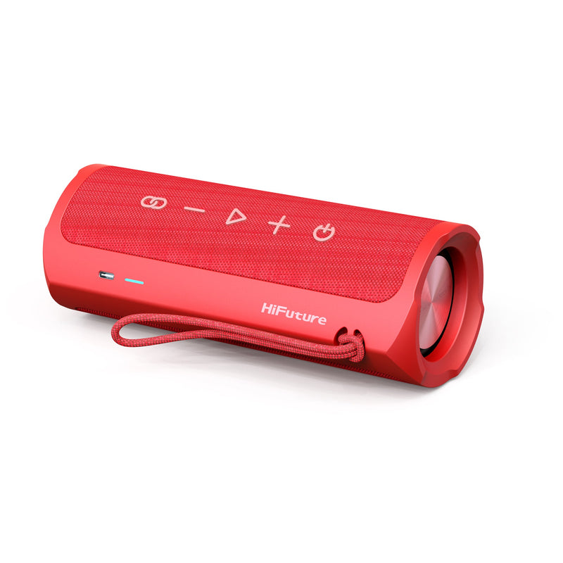 HiFuture Ripple Outdoor Bluetooth Speaker 20W, 12 hours Playtime, Red