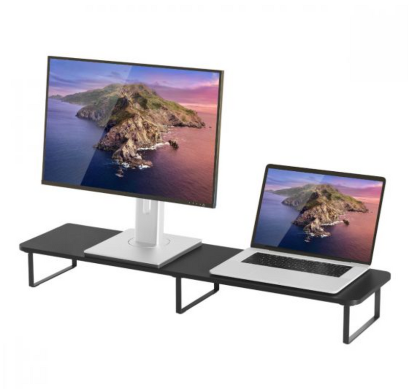 activiva Black Dual Monitor Riser