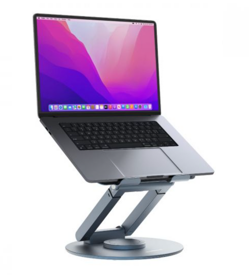 Mbeat 360 Degrees Rotating Laptop Stand with Telescopic Height Adjustment - Space Grey