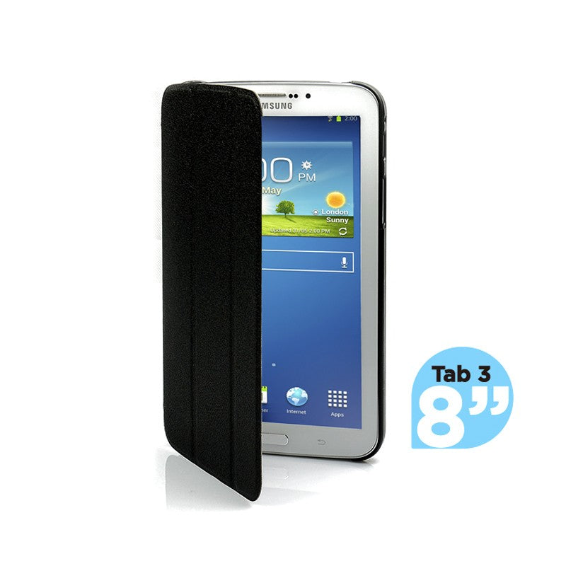 mbeat Samsung Galaxy Tab 3, 8 inch Ultra Slim Triple Fold Case Cover - Black