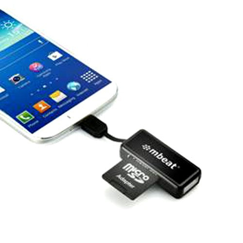 mbeat Micro USB Card Reader and Hub for Android Smartphone and Tablet with Micro USB Connector