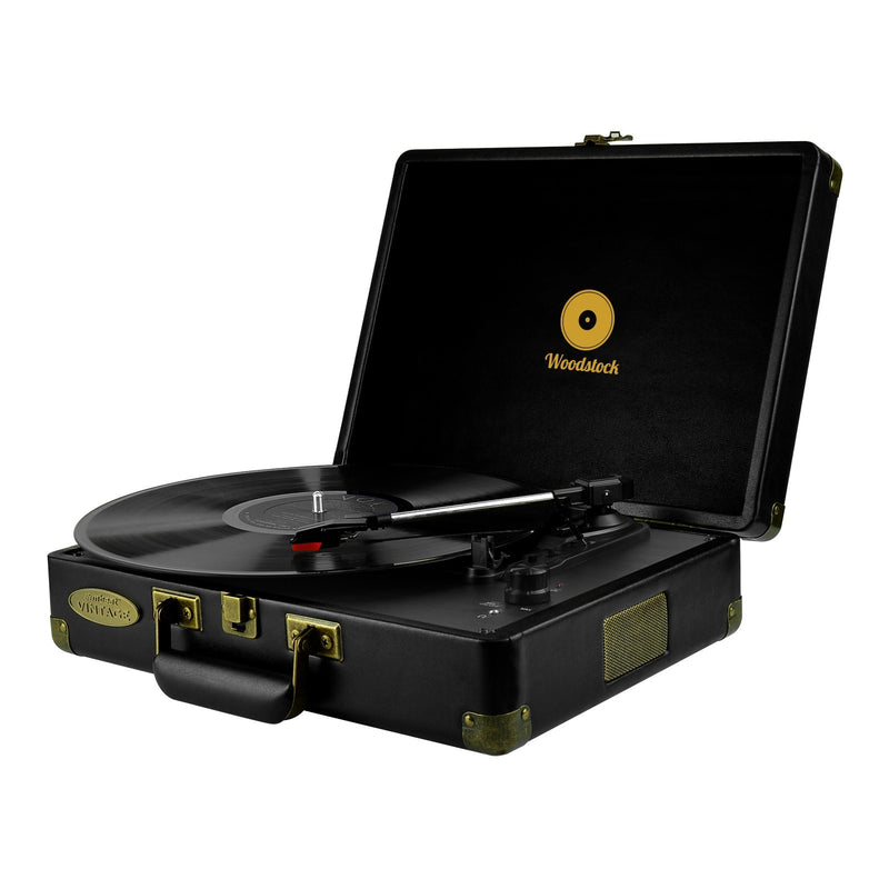 mbeat Woodstock Retro Turntable Player - Black