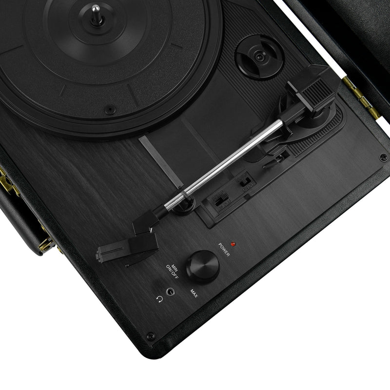 mbeat Woodstock Retro Turntable Player - Black